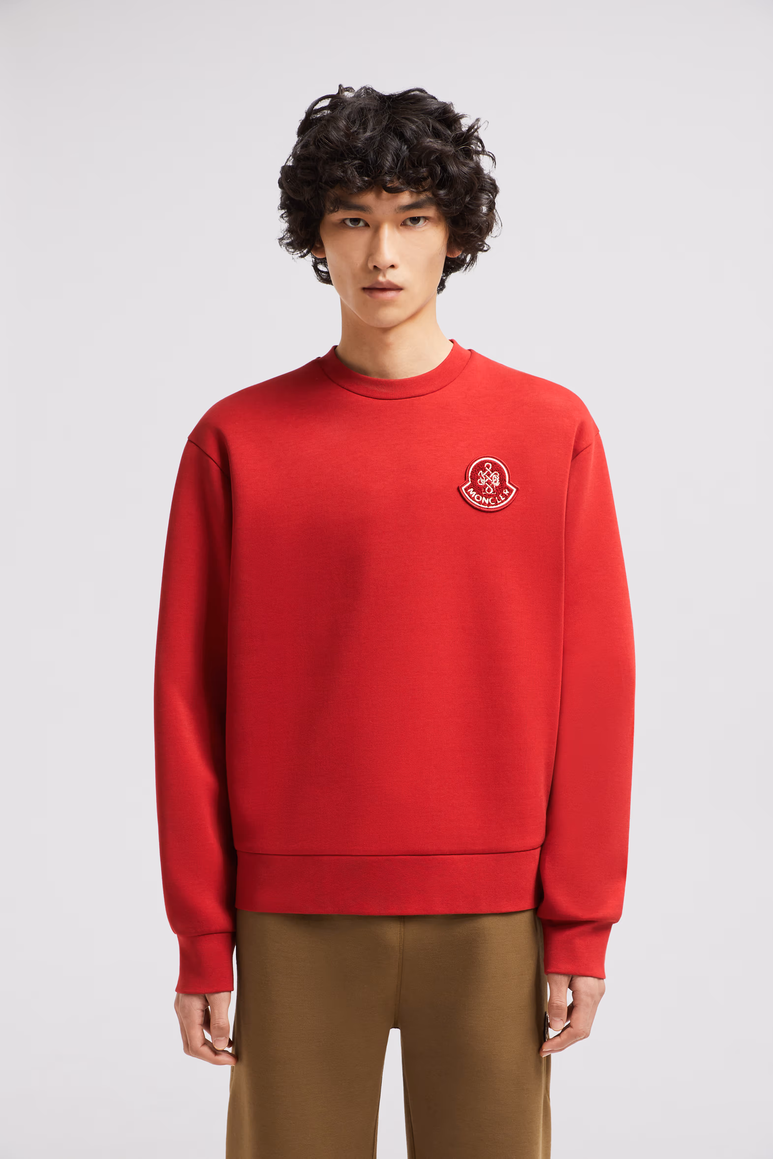 Year of the Snake Patch Neoprene Sweatshirt Men Red Moncler 3